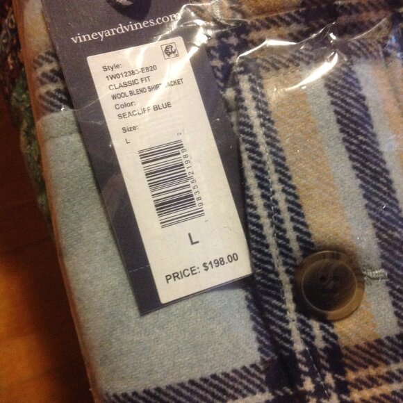 Vineyard Vines Men's Large Button Down Front Shirt Jacket - New with Tags - Picture 5 of 6